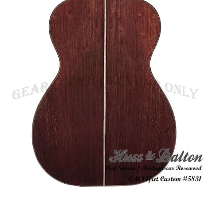 Huss & Dalton OM 14-fret Custom Red Spruce & Madagascar Rosewood handcrafted guitar 5831 image 2