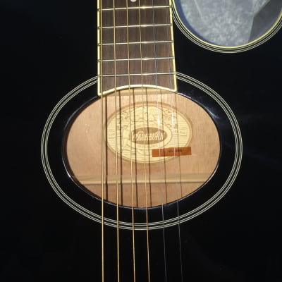 Washburn EA9 Acoustic/Electric Guitar – Ebony image 3