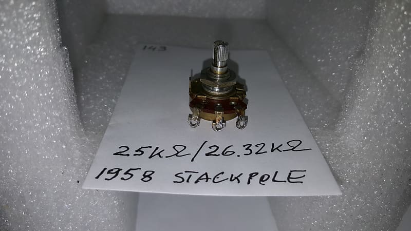 1958 Stackpole 25 k Potentiometer Pot for Fender Jazzmaster Telecaster Tele image 1