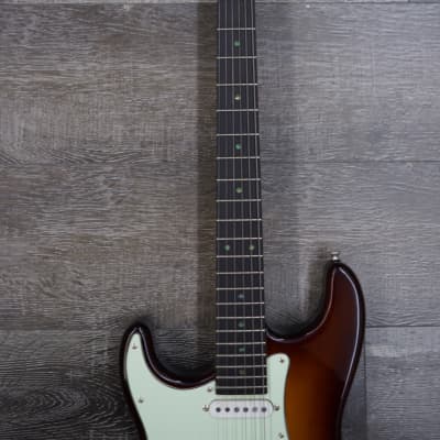 AIO S4 Left-Handed Electric Guitar - Sunburst (Mint Pickguard) w/ Gator GC-Electric-A Case image 3