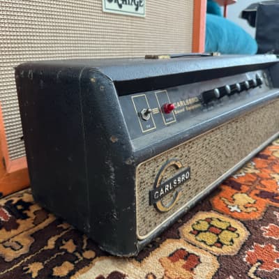 Vintage 1960s Carlsbro CS40-60 EL34 Valve Guitar Amplifier Head w/ Lay Down TFs image 7