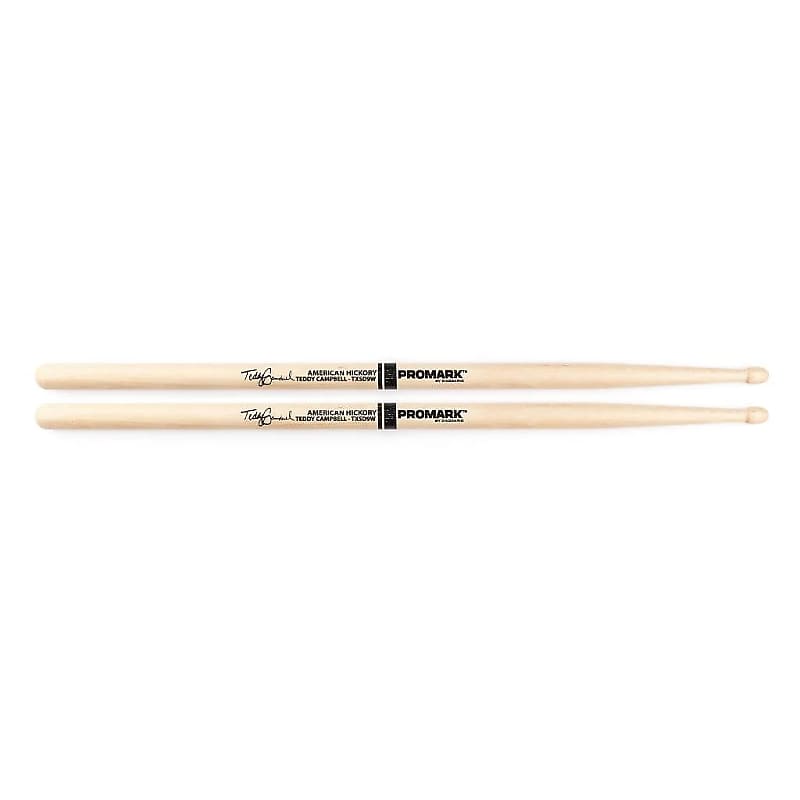 Pro-Mark TXSD9W Hickory SD9 Teddy Campbell Wood Tip Drum Sticks image 1