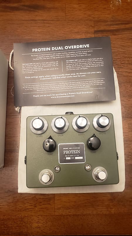Browne Amplification Protein Dual Overdrive V2 Green | Reverb Canada