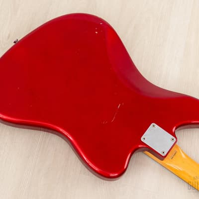 2002 Fender Jaguar ‘62 Vintage Reissue Left-Handed JG66-85L Candy Apple Red + Headstock, Japan CIJ image 15