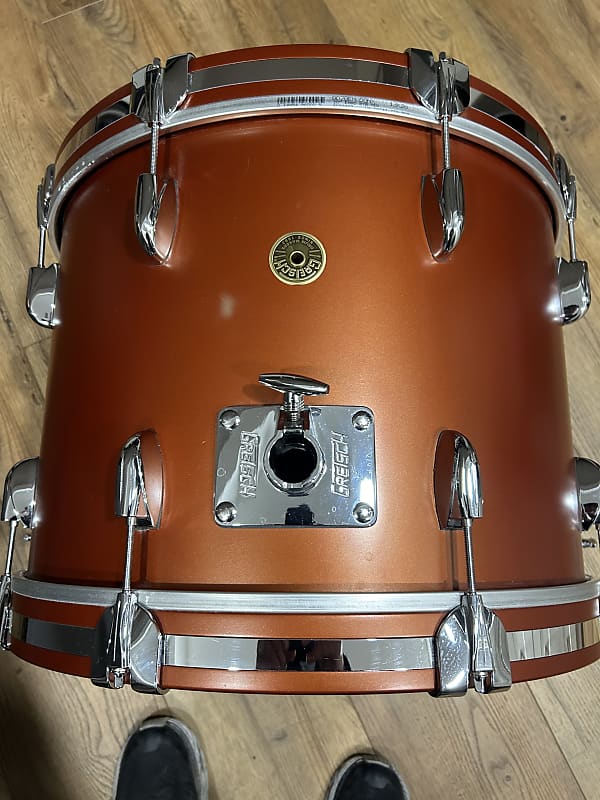 Gretsch Broadcaster bass drum 20” Red or burnt orange. Reverb