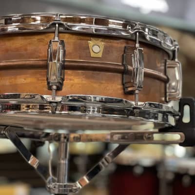 LUDWIG 14X5 COPPERPHONIC SNARE DRUM NATURAL RAW PATINA image 3