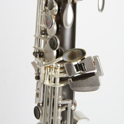 Sax Dakota Professional Soprano Saxophone, Model SDSS1024 in Gray Onyx with Satin Silver Keys and Trim image 9