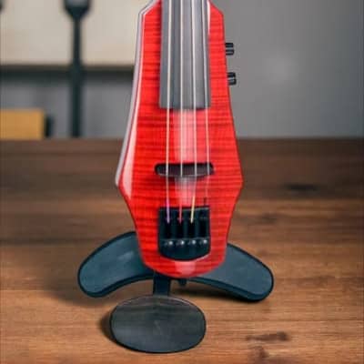 NS Design WAV Electric Viola – Transparent Red • 4‑String • Solid Maple • Passive Polar Piezo image 2