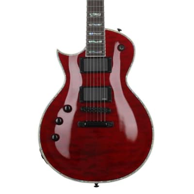 ESP LTD EC-1000 - Left-Handed Electric Guitar - See Through Black Cherry Gloss Finish image 9