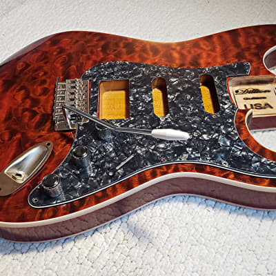 USA made,Double bound Alder body in Tigers eye with Killer quilt maple top.Made for a Strat body# TES-1. Free Pick guards while supplies last.. image 10