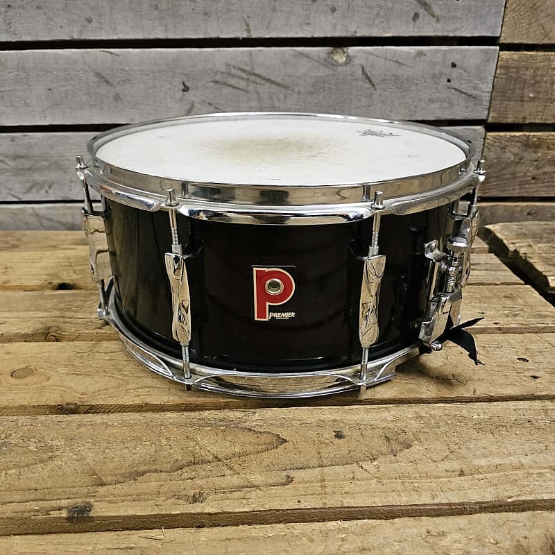 Snare Drum 14" Premier Vintage Wood, Black USED! Reverb UK