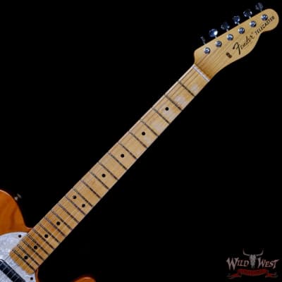 Fender Custom Shop 1968 Thinline Telecaster with Bigsby 1-Piece Kalamazoo Mahogany Body Journeyman Relic Aged Natural 6.95 lbs image 4