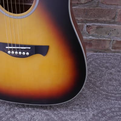 Tagima Dreadnought Acoustic Electric Guitar Sunburst image 4