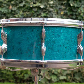 1950's Premier 50 Outfit Drum Kit in Aquamarine Sparkle 12x8 20x14 14x5.5 Royal Ace Snare Drum image 10