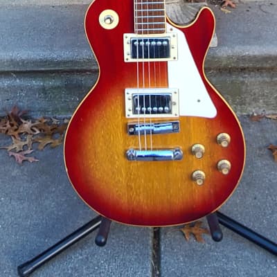 Vintage 1970s Eros Mark II MIJ Les Paul Style Guitar Copy w Case~Cherry Sunburst Finish~SHE'S A LOOKER! image 2