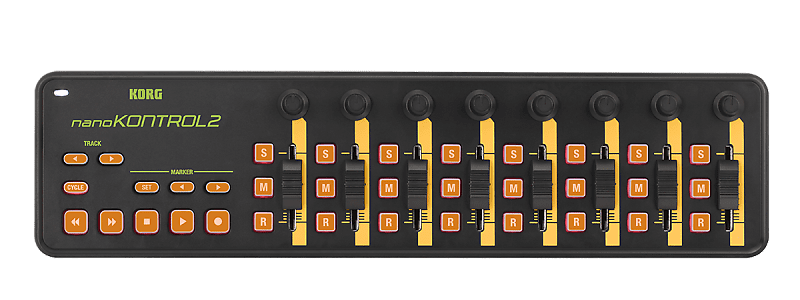 Korg nanoKontrol2-ORGR (Orange) Slim USB MIDI Fader Controller image 1
