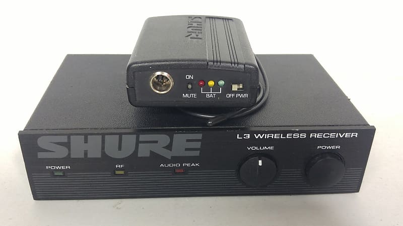 Shure LX1 Wireless Microphone BodyPack Transmitter L3 Receiver 184.800 mhz 3 of 3