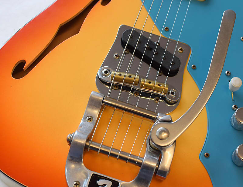 Fender Telecaster Thinline Bigsby OLW/TTQ MB-VT | Reverb Fender Telecaster Thinline Bigsby OLW/TTQ MB-VT | Reverb