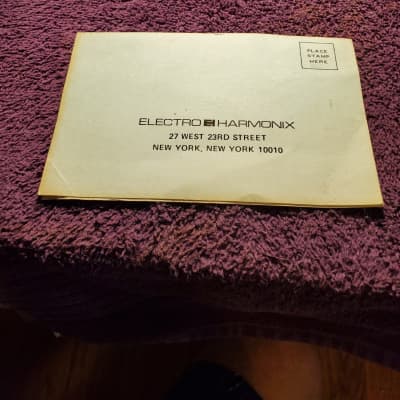 Electro Harmonix Warranty card 1980's Green image 2