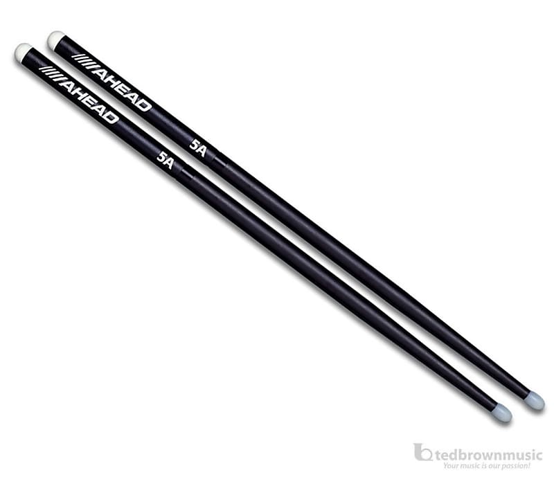 Ahead 5A Aluminum Drumsticks - Delrin Nylon Tip - One Pair Drum Sticks image 1
