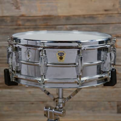 Ludwig No. 400 Super-Ludwig 5x14" Chrome Over Brass Snare Drum with Transition Badge 1958 - 1960