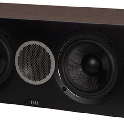 ELAC Debut Reference 5.25" Center Speaker, Black Baffle, Walnut Cabinet image 3