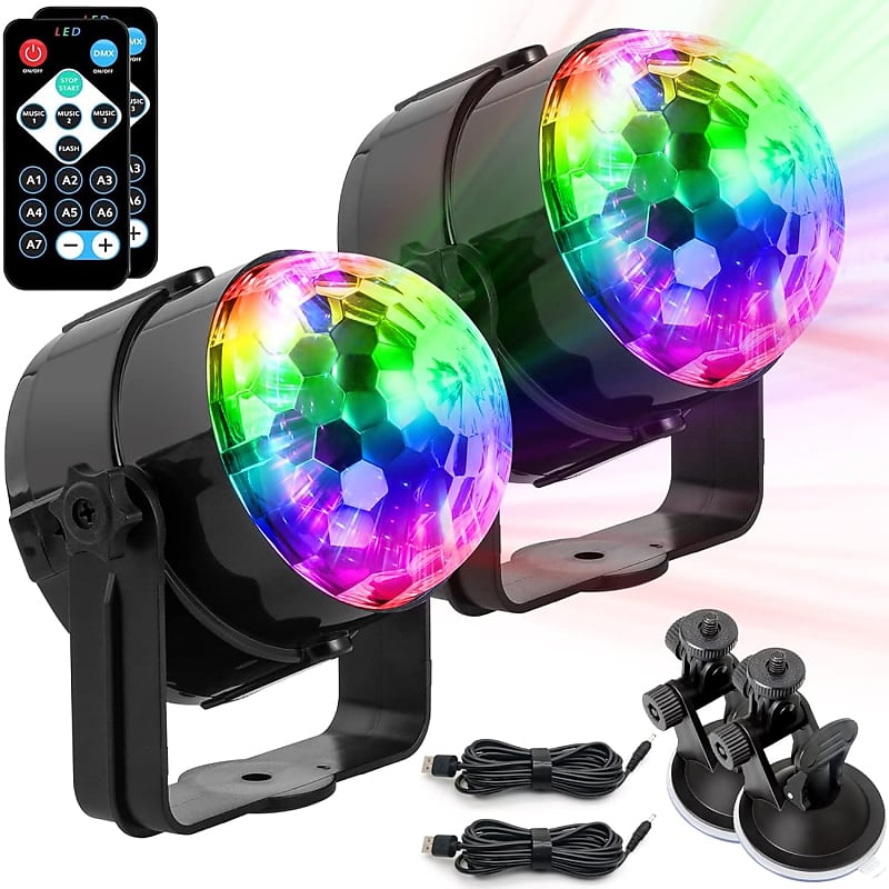Disco Ball Party Lights Sound Activated Strobe Light With 13 Ft Usb Cable,  Led Dj Stage
