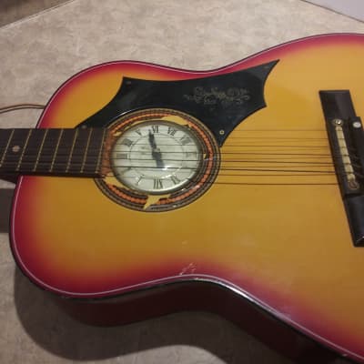 Vintage CHECKMATE Guitar with Electric Clock Insert image 12