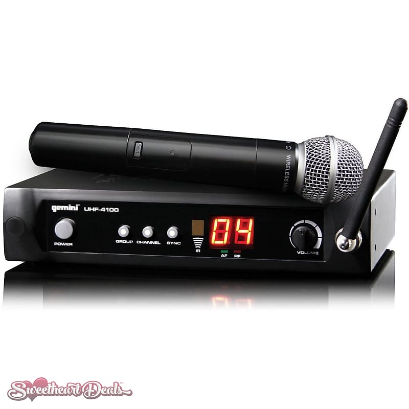 Gemini UHF4100M 100 Channel UHF Wireless Handheld Microphone System