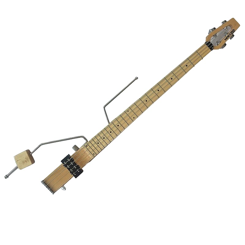 Ministar Basstar Travel Guitar Natural Finish 4 String Bass with