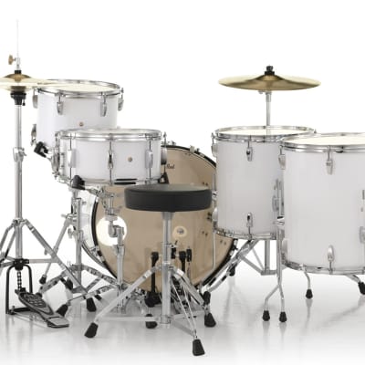 Pearl Roadshow Complete 5pc Drum Set w/Hardware and Cymbals RS525WFC/C33 Pure White image 3