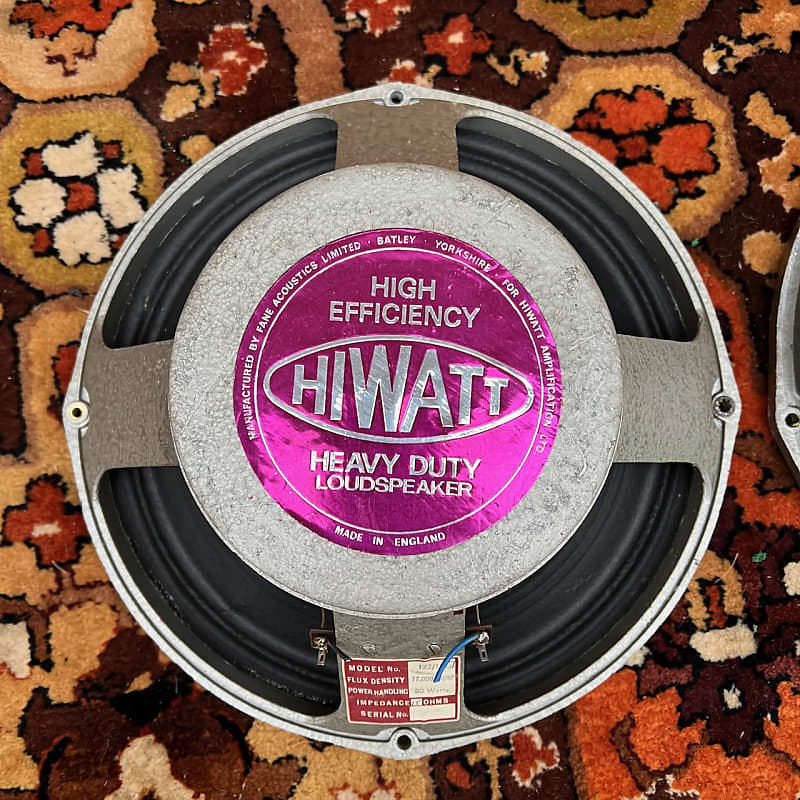 Matched Quad 4x Vintage 1970s Hiwatt Purple Fane 122/17G 50w 15ohm 12