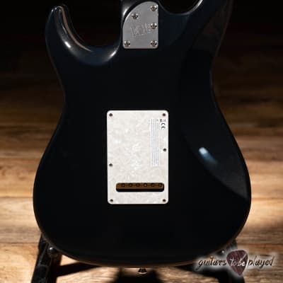 ESP Japan Original Snapper CTM Flamed Top Maple Neck Guitar – See Thru Black image 7