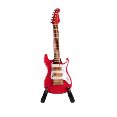 Mini Guitar Miniature Electric Guitar Bass Model Miniature Wooden