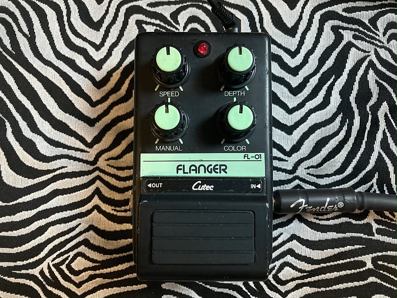 Vintage LocoBox Cutec Branded FL-01 Analog Flanger Guitar Effects Pedal Made In JAPAN Rare Loco Box [1980s - Black] Works Perfectly! image 1