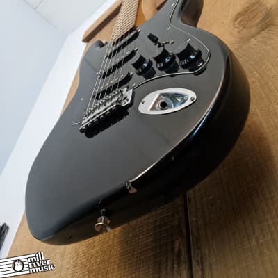 Vantage Stratocaster-Style Electric Guitar Black image 10