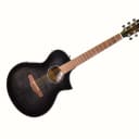Ibanez AEWC400-TKS Artwood Exotic Series Acoustic/Electric Guitar 2022 Transparent Black Sunburst