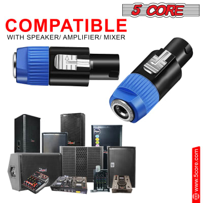 5 Core 2 Pieces Speakon To 1/4 Adapter Connector, Upgraded 1/4 Female To Male Connector Speaker SPKN ADP 2PCS image 14
