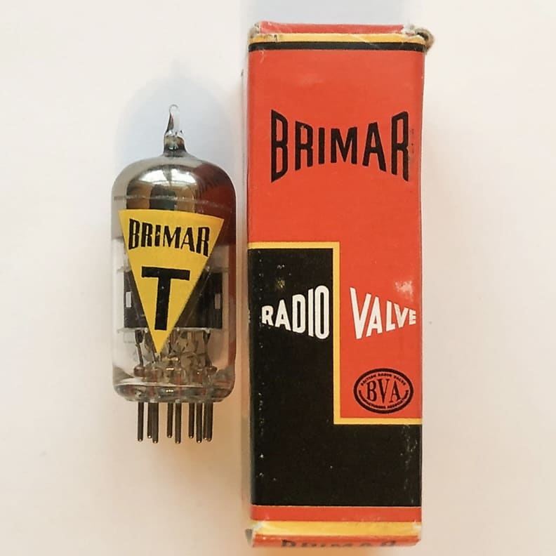 NOS (open box) Brimar 6060 (12AT7) “Yellow-T” black-plate, early 1960s |  Reverb