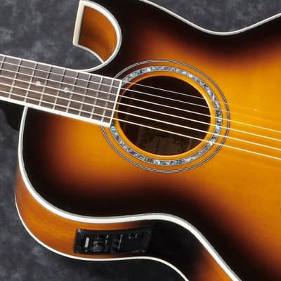 Ibanez JSA5 Joe Satriani Signature Acoustic/Electric Guitar, Vintage High Gloss Sunburst Finish image 2
