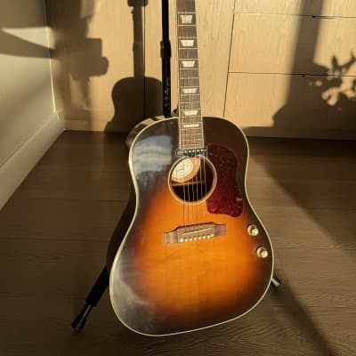 Gibson J-160 E 1990 - 2013 - Vintage Sunburst | Reverb