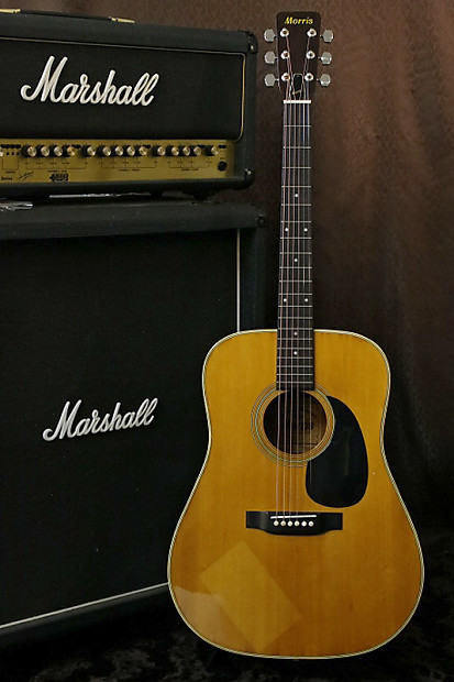 Vintage 1970's made MORRIS W-18 Acoustic Guitar IIDA factory Made in Japan