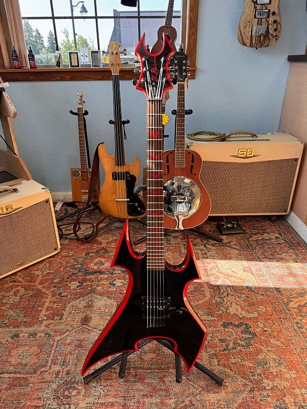 B.C. Rich Avenge "Son of a Beast" 2000s Black w/ Red NCI Reverb