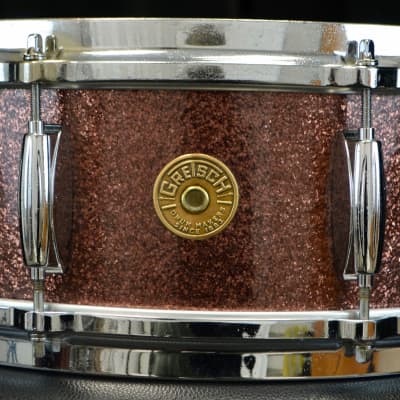 Gretsch 18/12/14/5.5x14" 60's Round Badge Drum Set - Burgundy Sparkle image 12