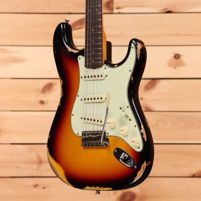 Fender Custom Shop Limited 1964 Stratocaster Reissue L-Series Heavy Relic - Faded/Aged 3 Tone Sunburst - L11421 - PLEK'd image 3