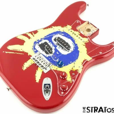 '21 Fender Screamadelica Stratocaster Strat LOADED BODY, Guitar Red Yellow Blue image 2