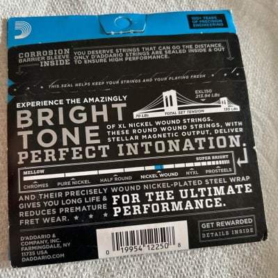 D'Addario EXL150 Regular Light 10-46 Nickel Wound XL Electric 12-String Guitar Strings - 3 Packs image 2