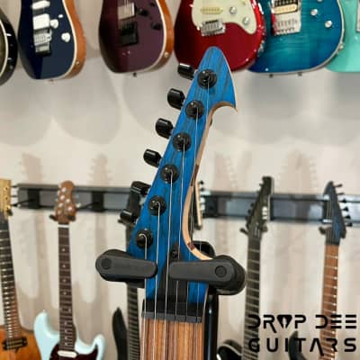 Skervesen Raptor 6 Electric Guitar w/ Case-See-Thru Blue image 10