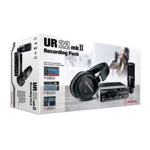 Steinberg UR22mkII Recording Pack w/ ST-M01 Condenser Mic & ST-H01 Studio Monitor Headphones