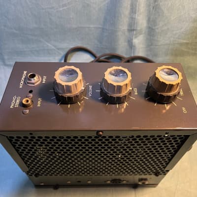 Voice of Music 8809/8810 - tube amp w extension speaker - exclnt shape - 1959 to 1961 - Grey w white lid image 9